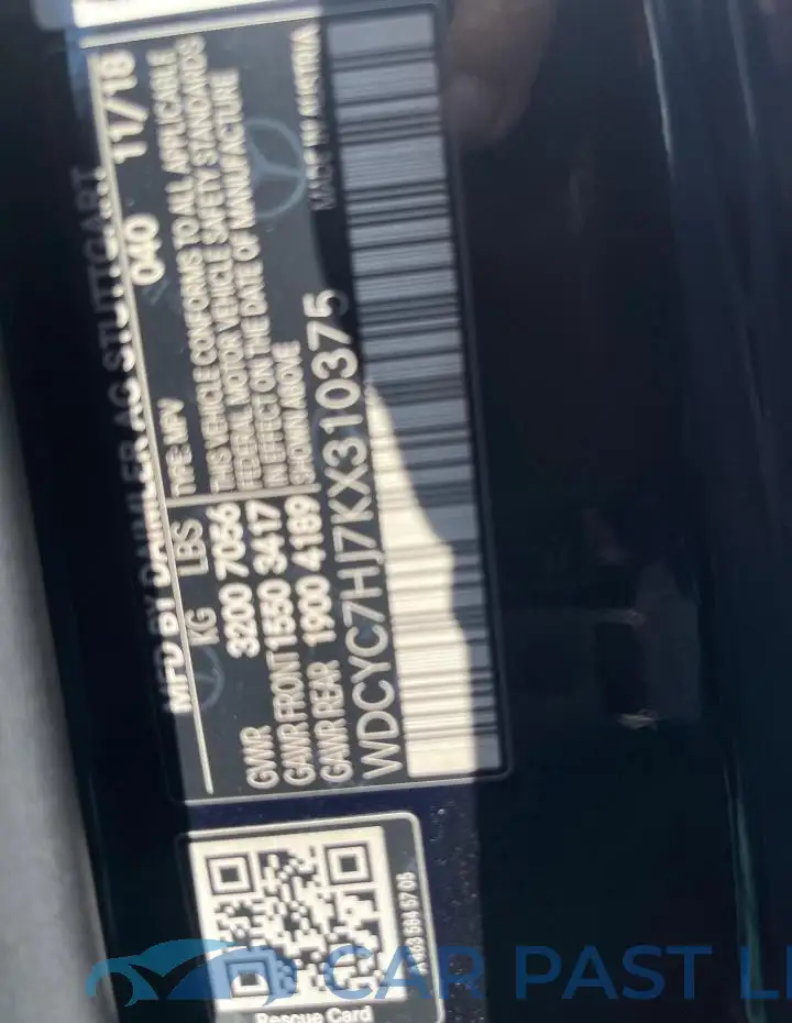 WDCYC7HJ7KX310375# 10