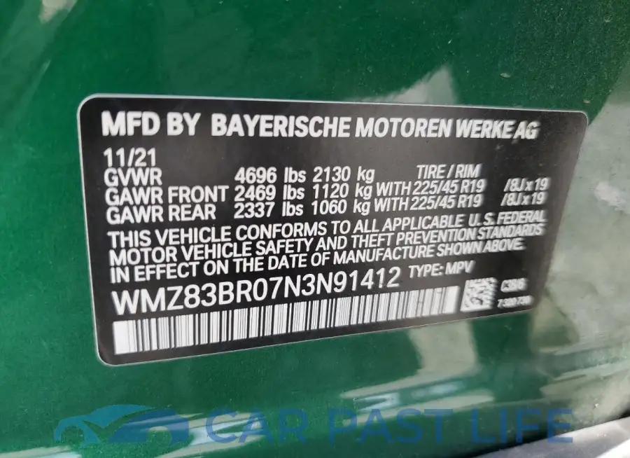 WMZ83BR07N3N91412# 12