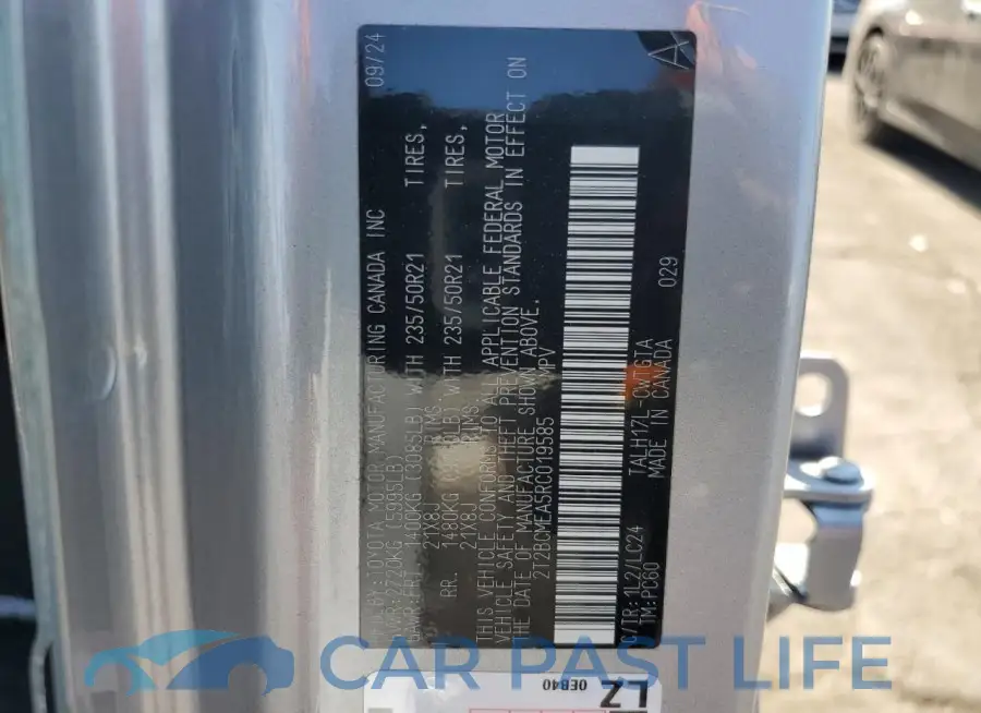 2T2BCMEA5RC019585# 13