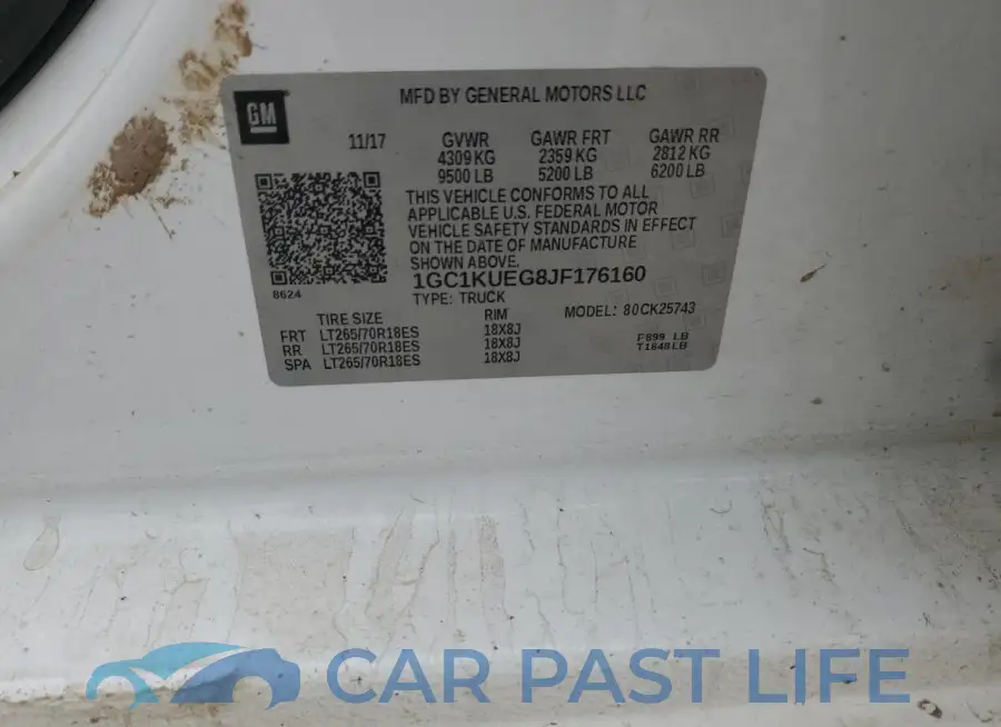 1GC1KUEG8JF176160# 12