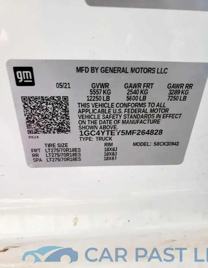 1GC4YTEY5MF264828# 12