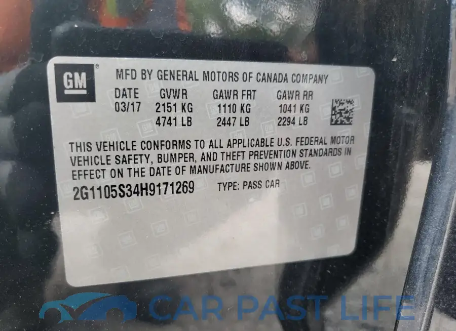 2G1105S34H9171269# 13