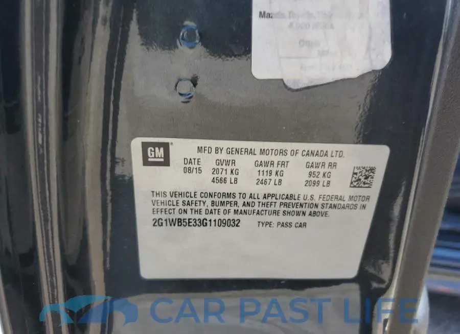 2G1WB5E33G1109032# 13