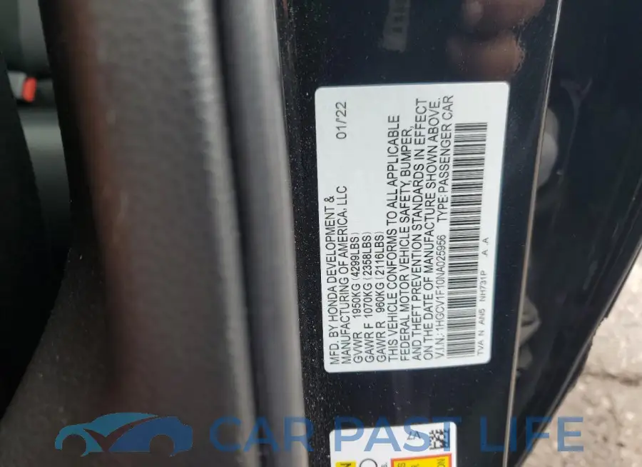 1HGCV1F10NA025956# 12