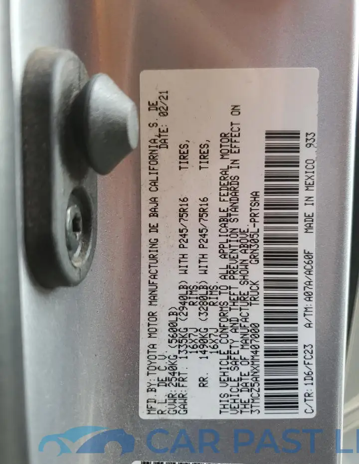 3TMCZ5ANXMM407000# 12