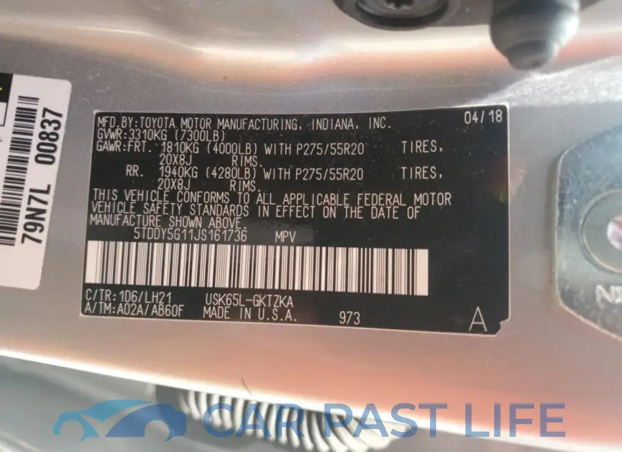 5TDDY5G11JS161736# 13