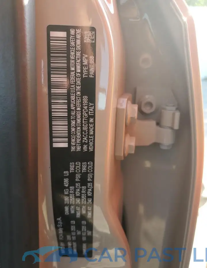 ZACCJBDT7GPD41989# 12