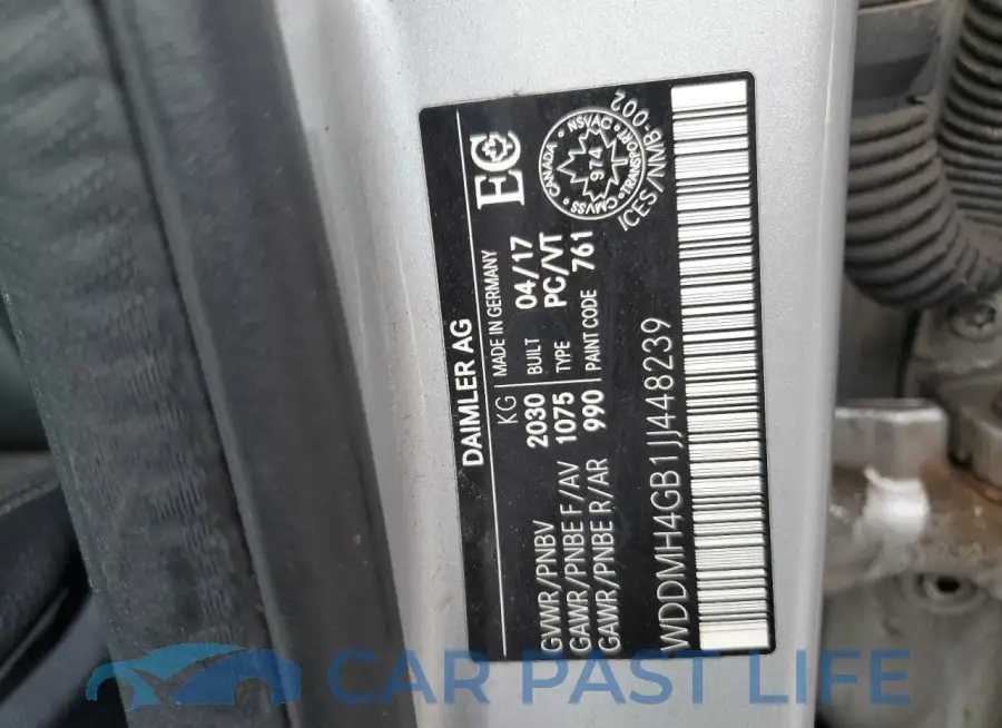 WDDMH4GB1JJ448239# 12