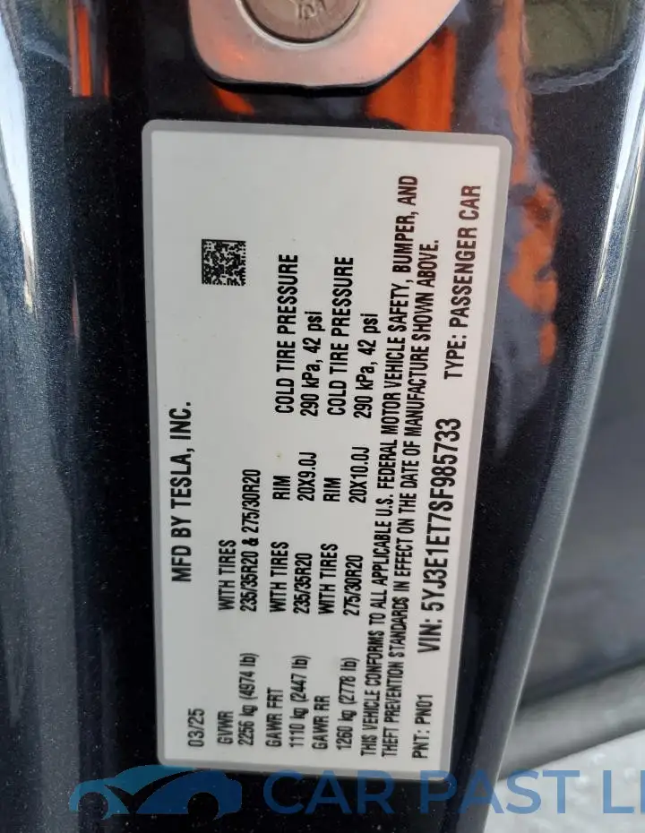 5YJ3E1ET7SF985733# 13