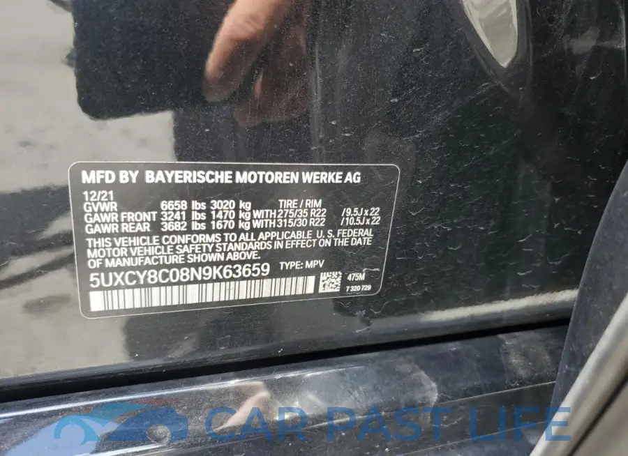 5UXCY8C08N9K63659# 12
