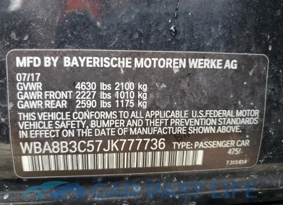 WBA8B3C57JK777736# 12