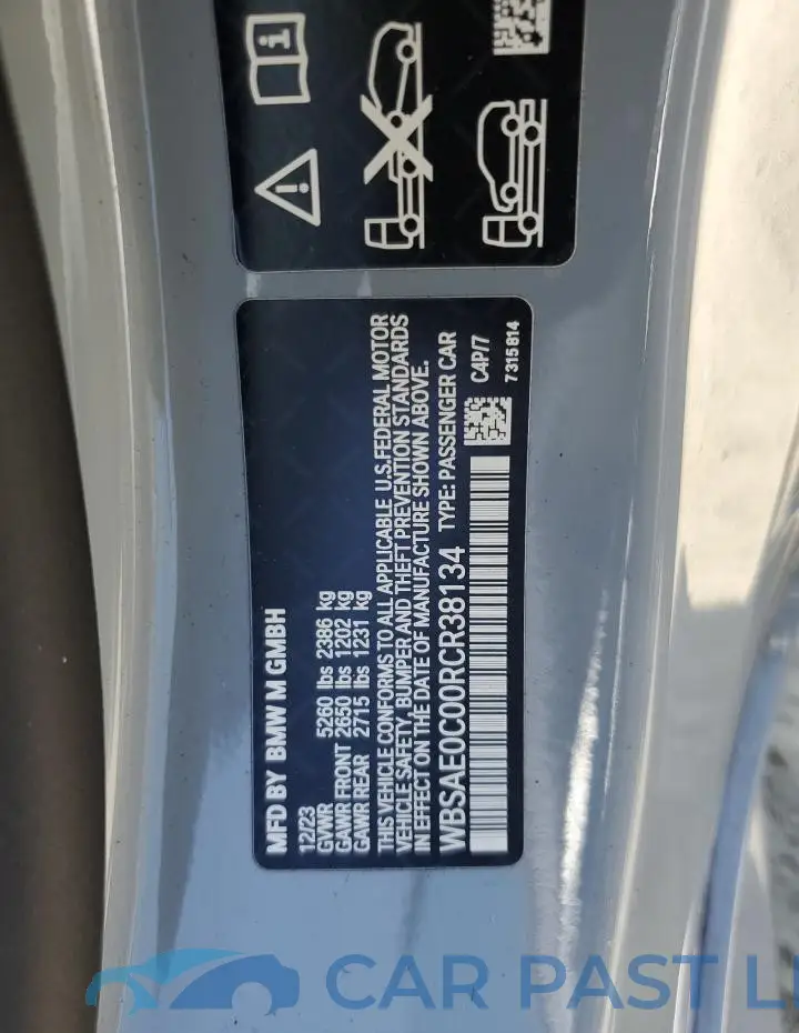 WBSAE0C00RCR38134# 12