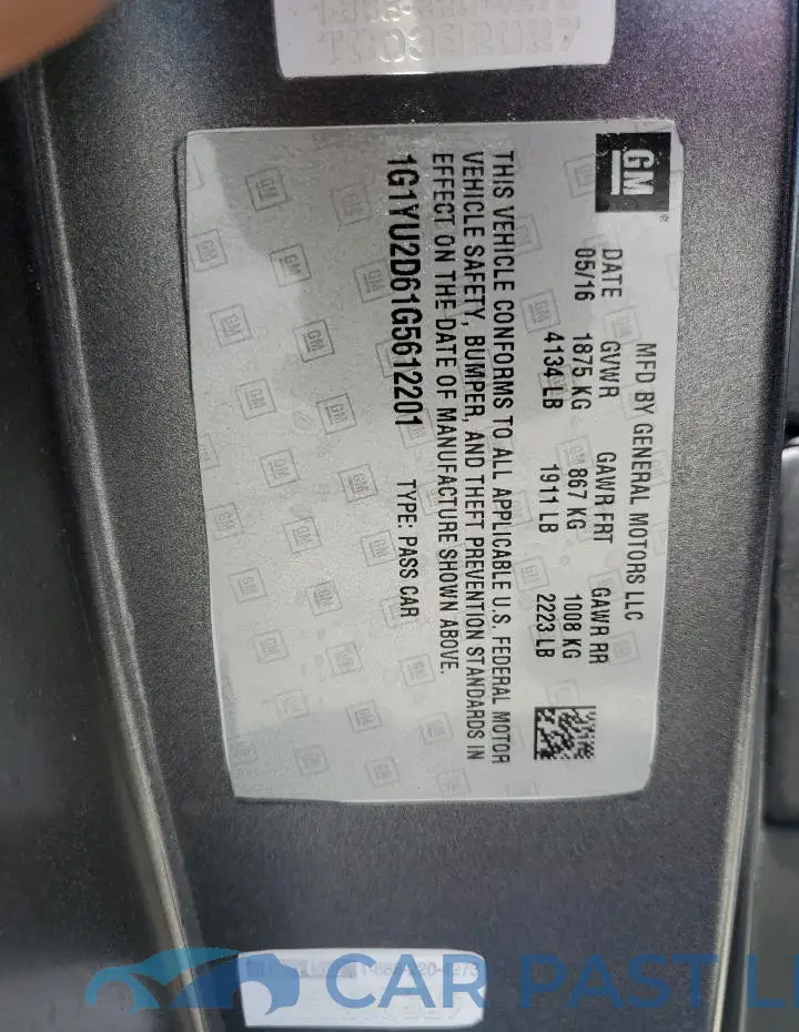 1G1YU2D61G5612201# 12