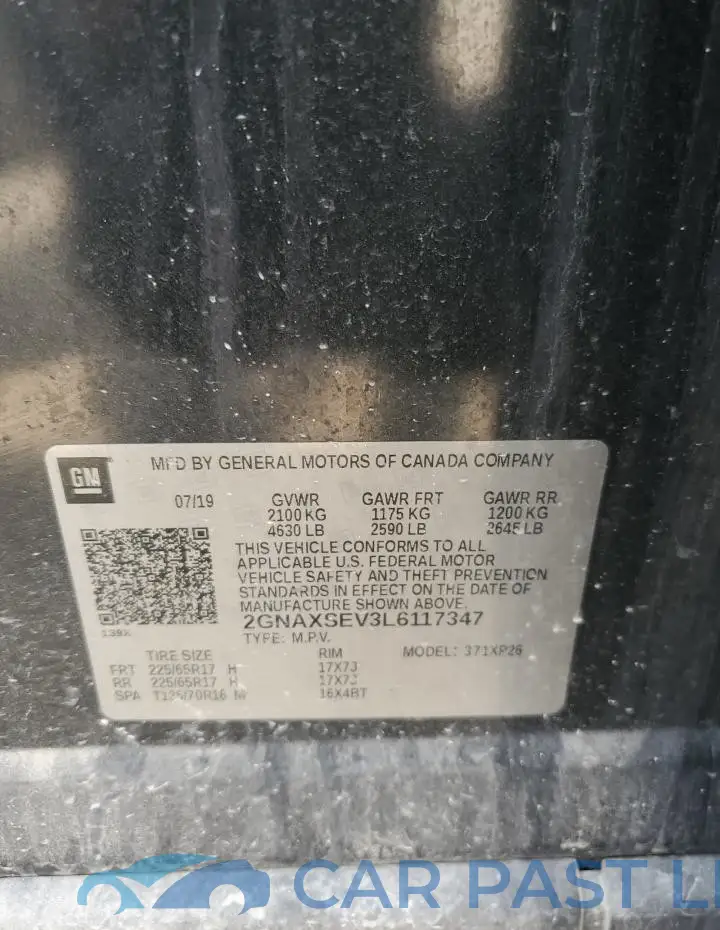 2GNAXSEV3L6117347# 13
