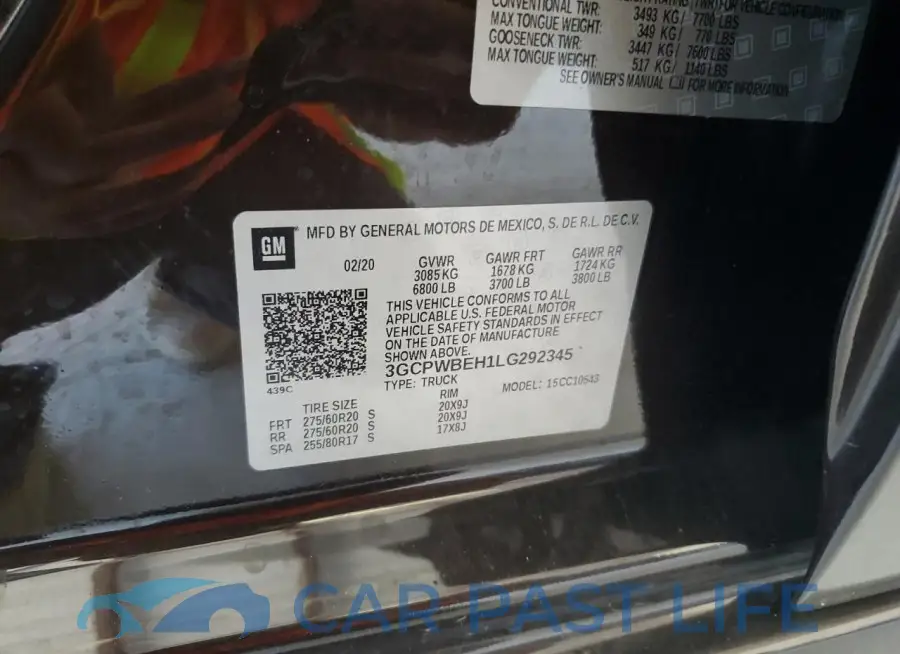 3GCPWBEH1LG292345# 12
