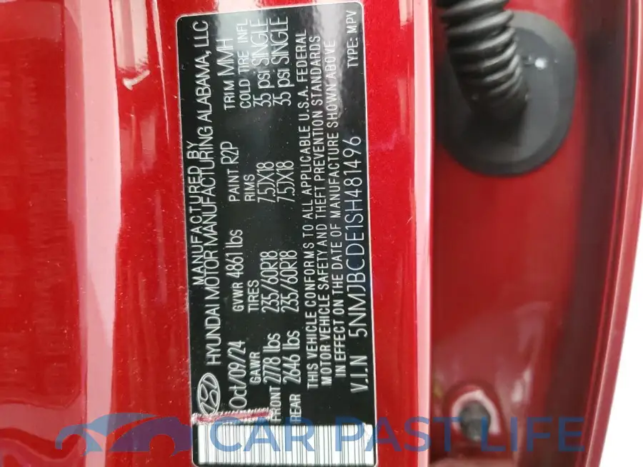 5NMJBCDE1SH481496# 14