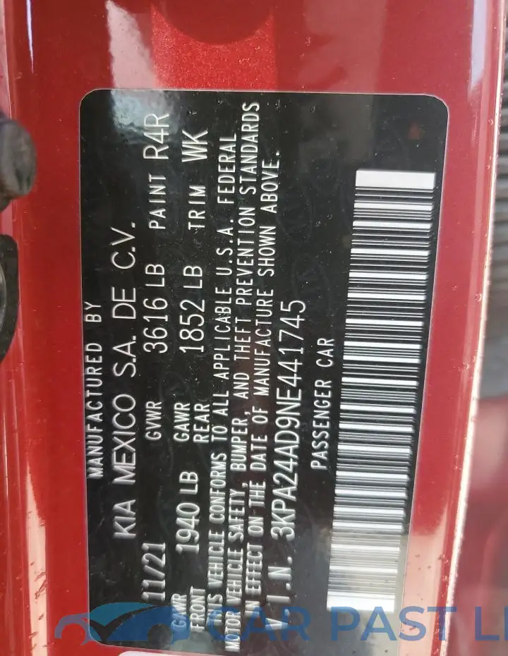 3KPA24AD9NE441745# 12