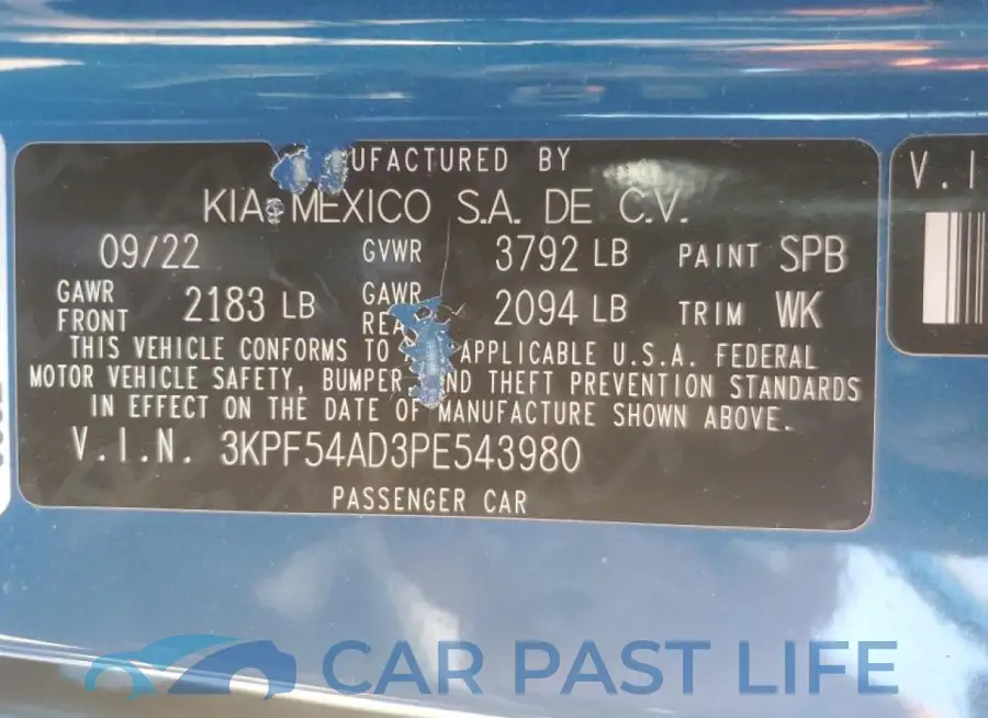3KPF54AD3PE543980# 12