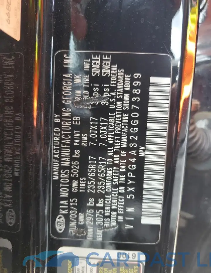 5XYPG4A32GG073899# 13