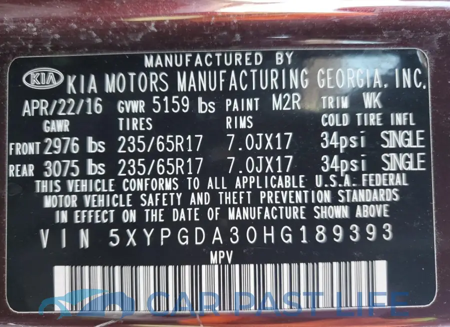5XYPGDA30HG189393# 13