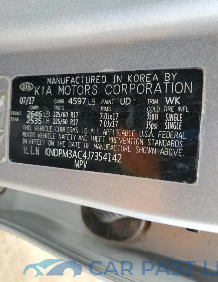 KNDPM3AC4J7354142# 12