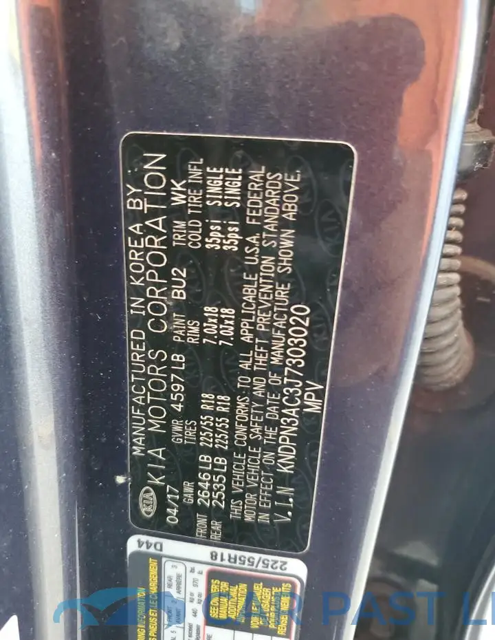 KNDPN3AC3J7303020# 13
