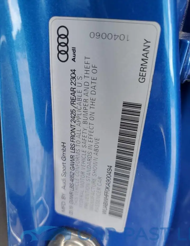 WUABWHFF0KA900494# 12