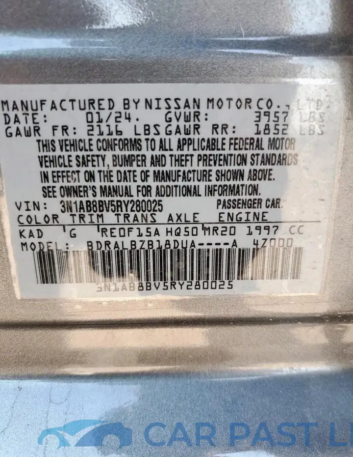 3N1AB8BV5RY280025# 13