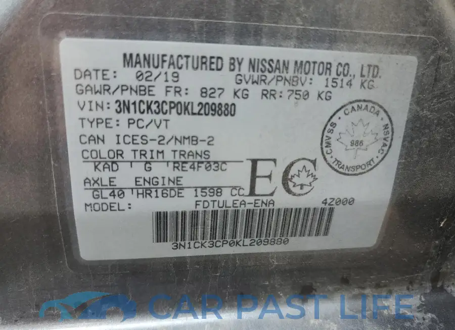 3N1CK3CP0KL209880# 13