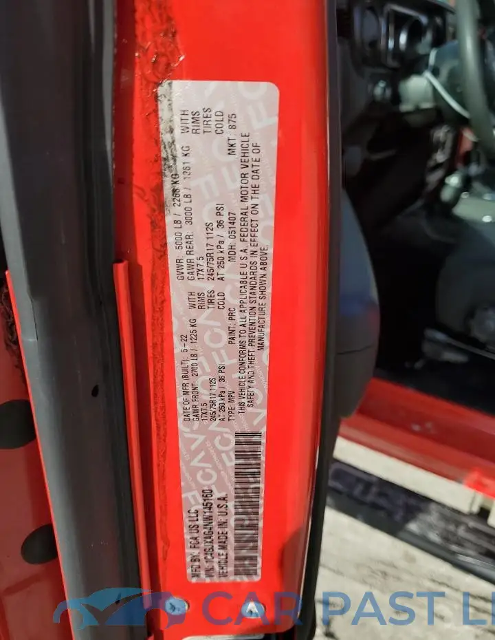 1C4GJXAG4NW145160# 13