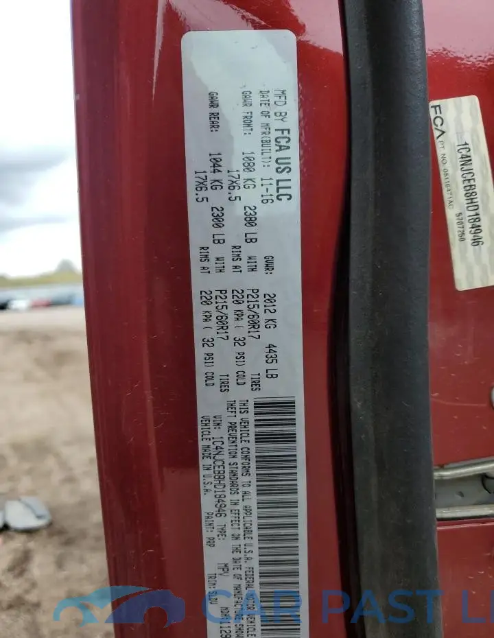 1C4NJCEB8HD184946# 13
