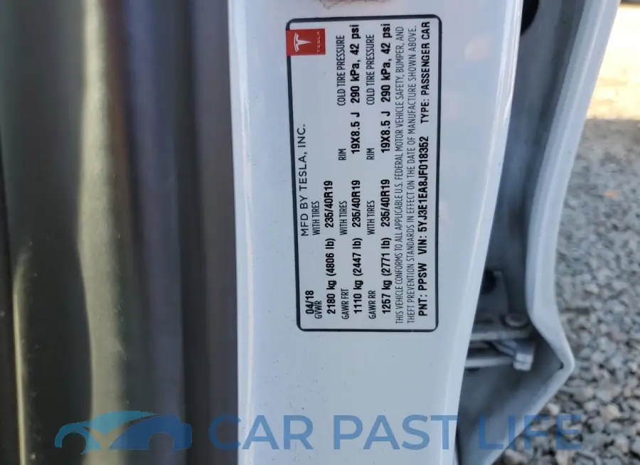 5YJ3E1EA8JF018352# 12