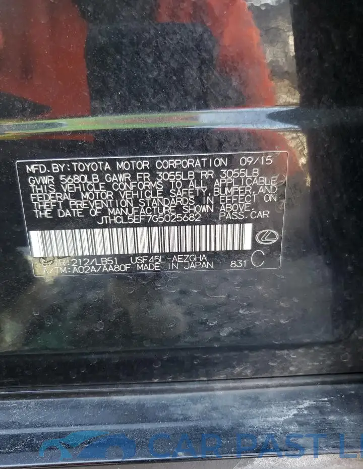 JTHCL5EF7G5025682# 12
