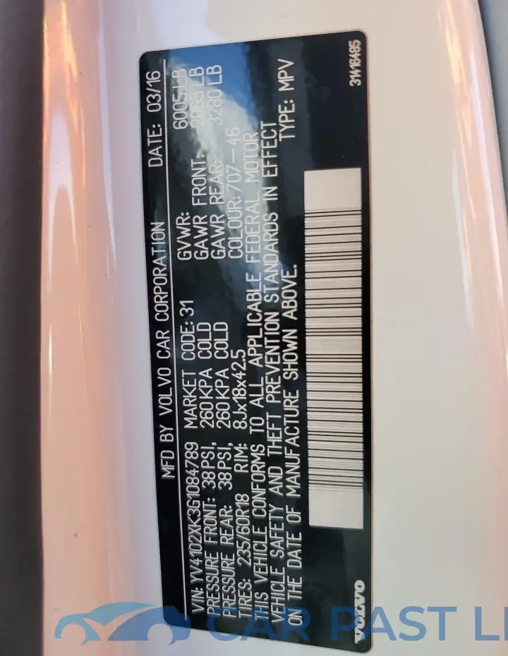 YV4102XK3G1084789# 14