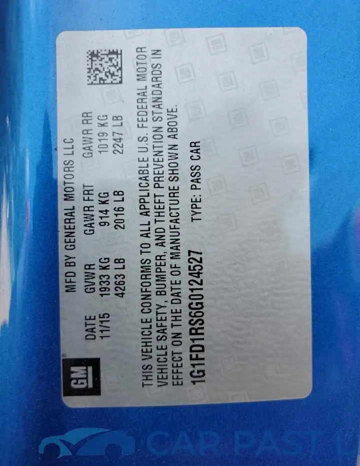1G1FD1RS6G0124527# 12
