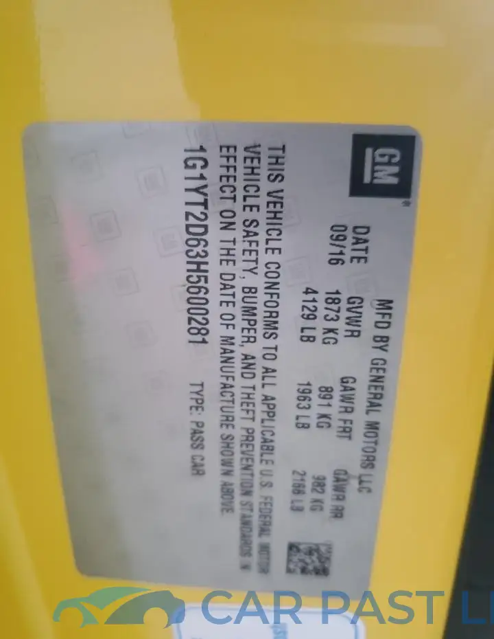 1G1YT2D63H5600281# 12