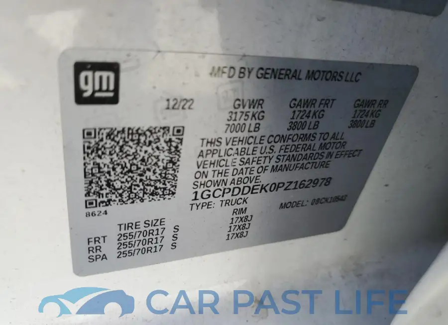 1GCPDDEK0PZ162978# 13
