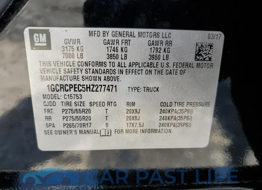 1GCRCPEC5HZ277471# 12
