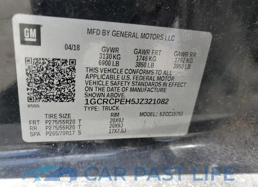 1GCRCPEH5JZ321082# 12