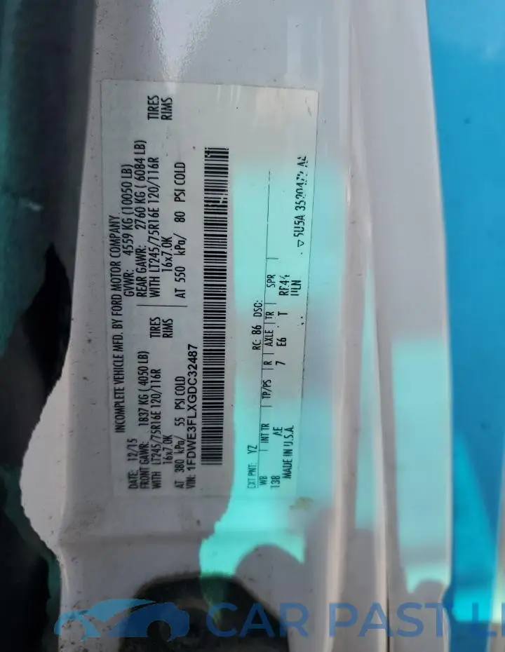 1FDWE3FLXGDC32487# 12