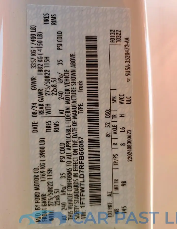 1FTFW7LD7RFB66087# 14