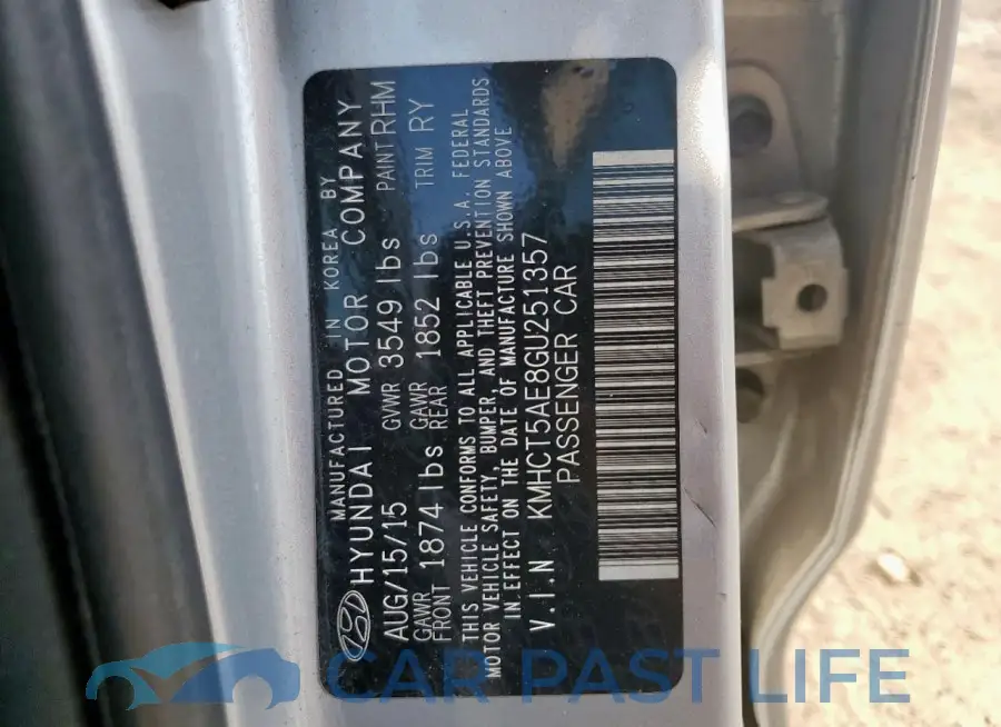 KMHCT5AE8GU251357# 12