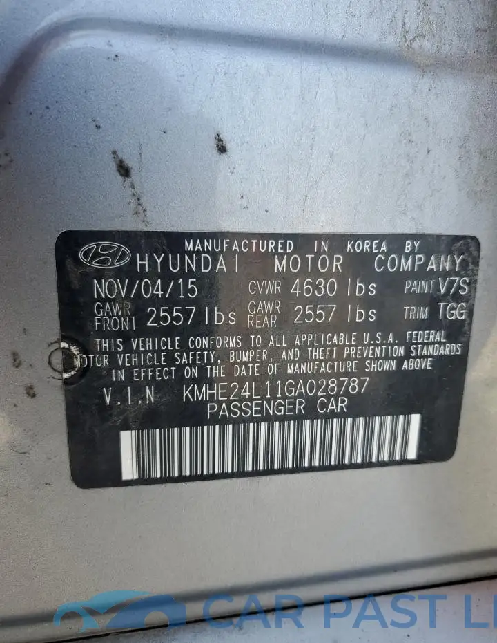 KMHE24L11GA028787# 12
