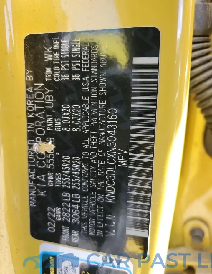 KNDC3DLCXN5043160# 13
