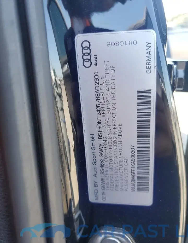 WUABWGFF1KA900207# 12