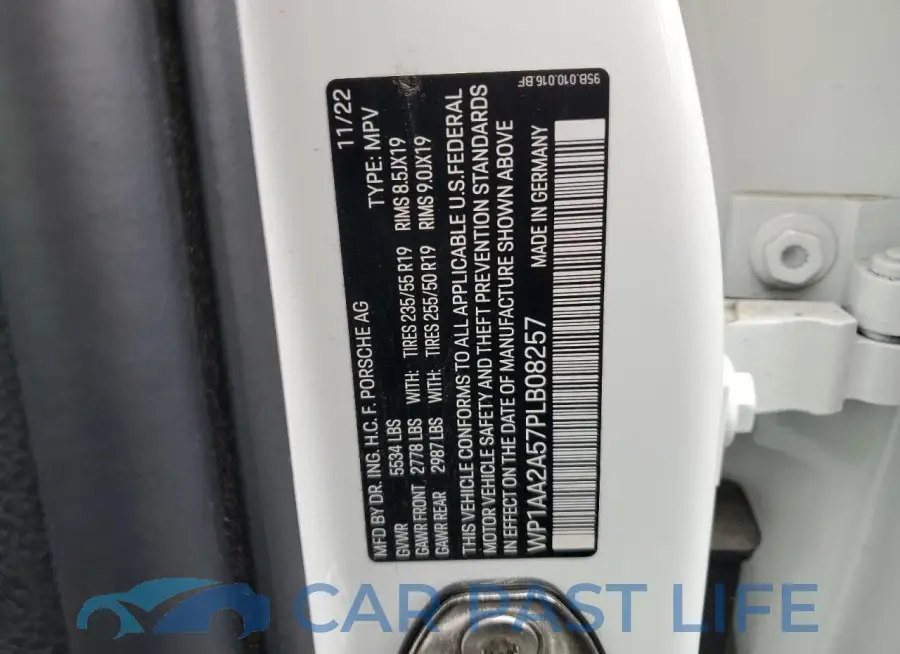 WP1AA2A57PLB08257# 13