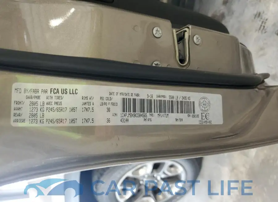 1C4PJMBX9KD304565# 12