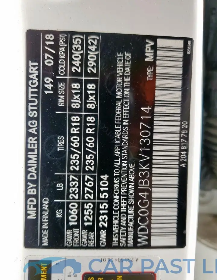 WDC0G4JB3KV130714# 13