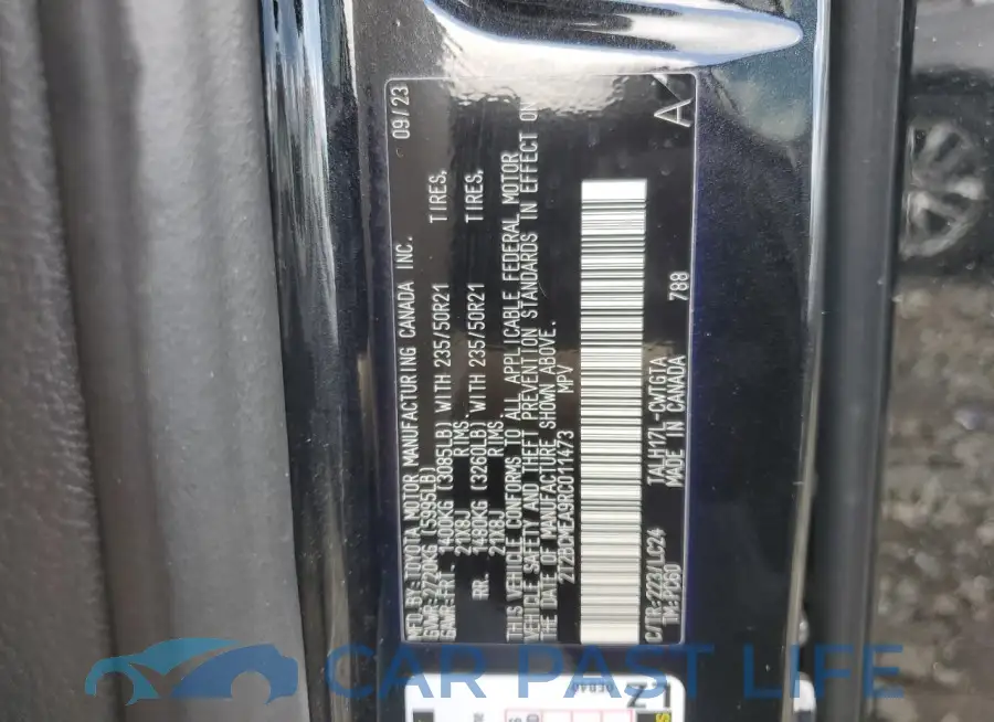 2T2BCMEA9RC011473# 13