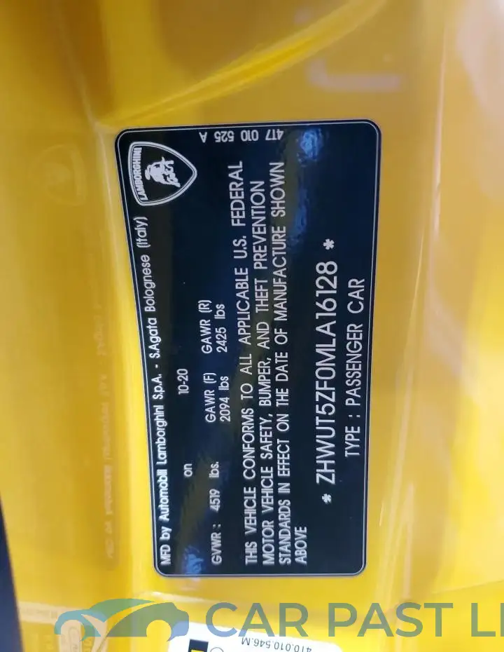 ZHWUT5ZF0MLA16128# 12
